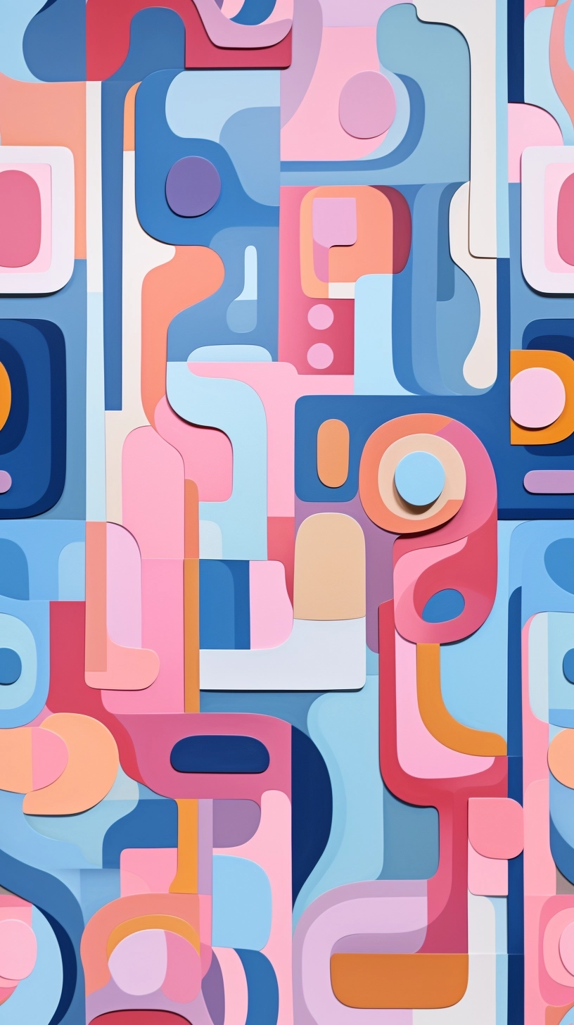 Abstract, Absence, symbolic representations, in the style of symbolic omission, André Lhote, lound colorful contemporary version