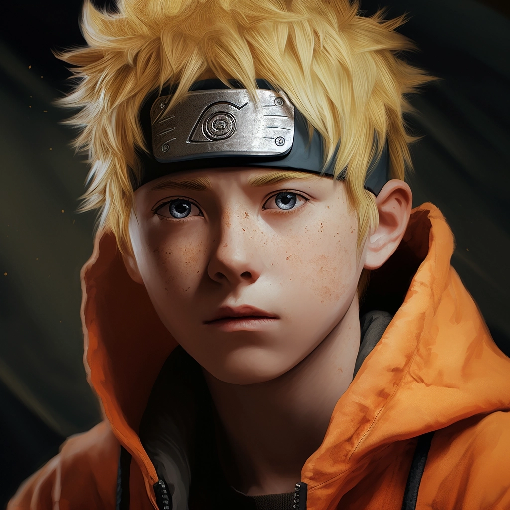Naruto Uzumaki from Naruto as a realistic looking person
