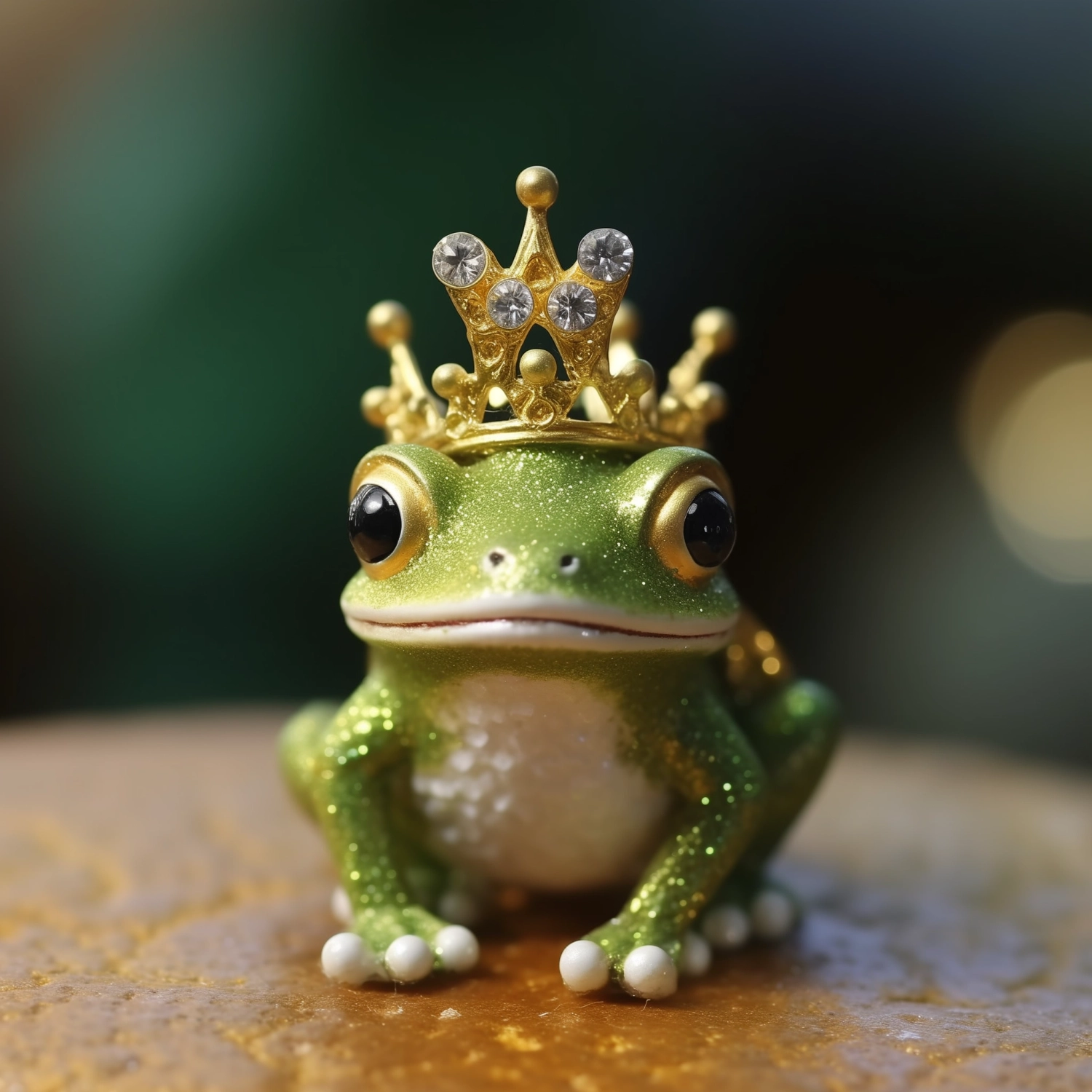 Perfect tiny frog prince Leah sparkly