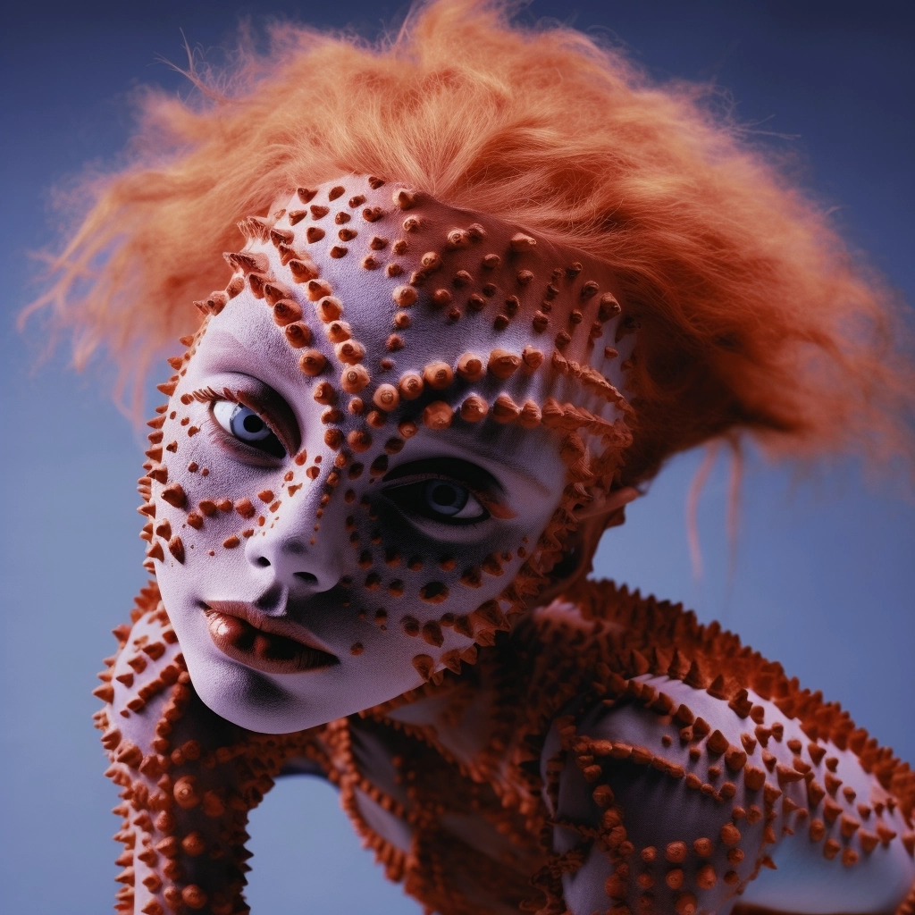 Biggest eyes , aerochrome photography by Tim Walker--ar 2:3