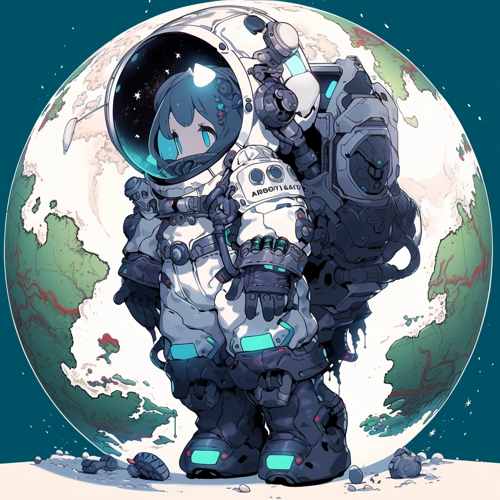 Earth, super detailed, anime style
