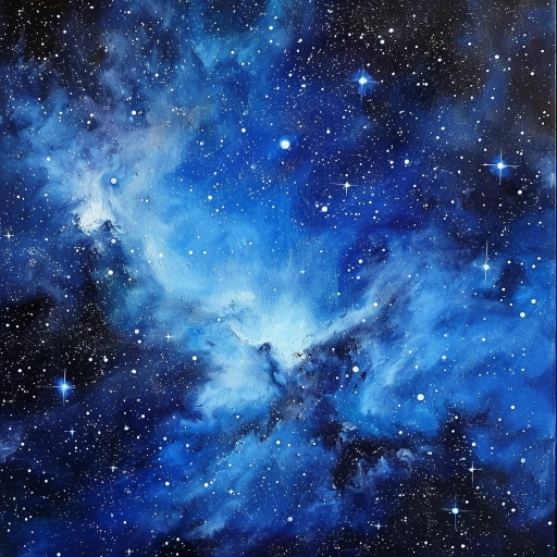 stars in space with a blue background hase