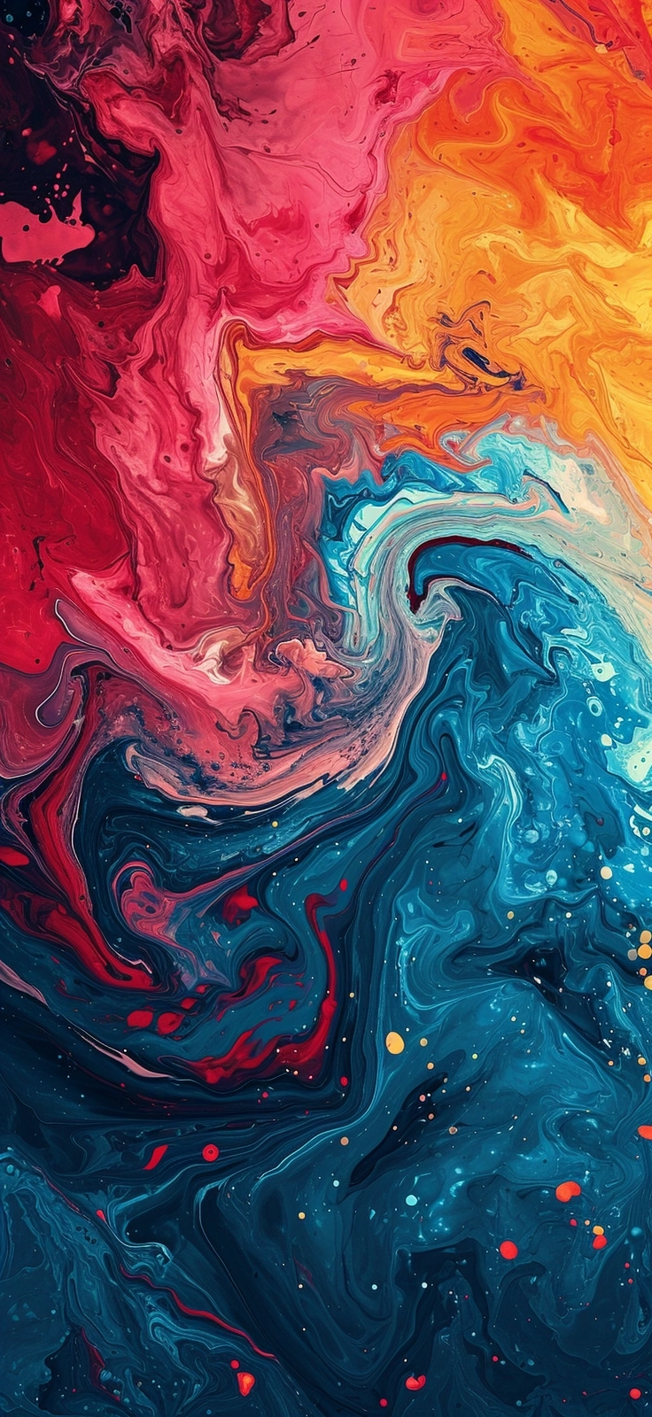 Abstract gradient effects, desktop background, paint swirl