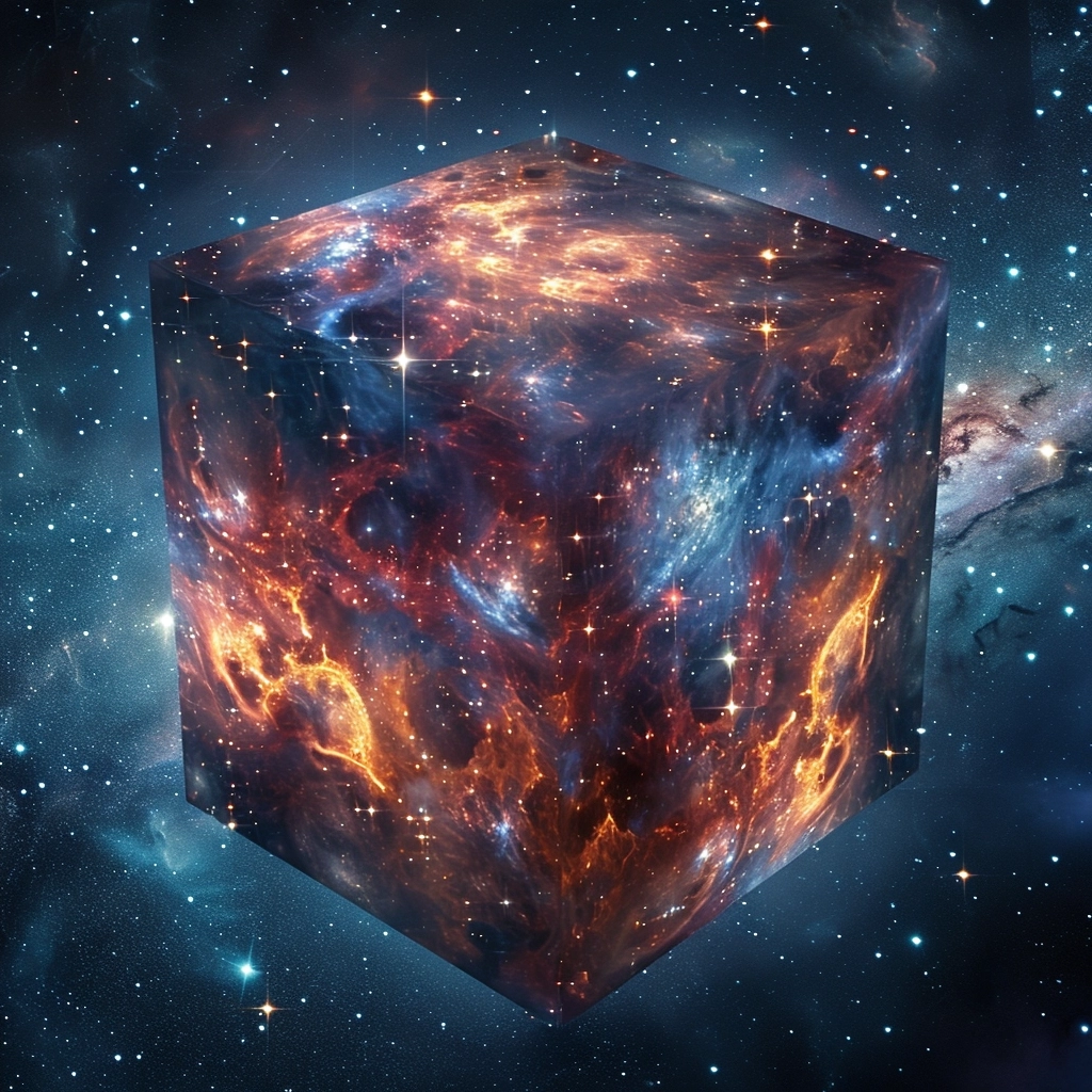A lot of nebula of stars, in cube