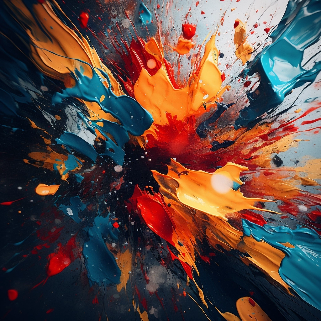 An abstract painting full of rich color, depth of field control method, manga, 64K, high resolution