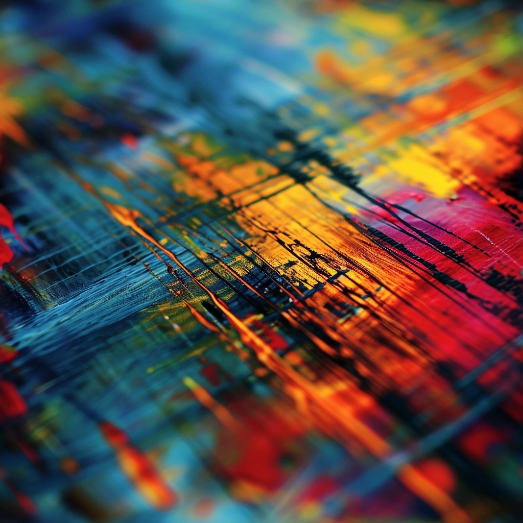 Long exposure, blurry, vibrant colors, vivid, bold