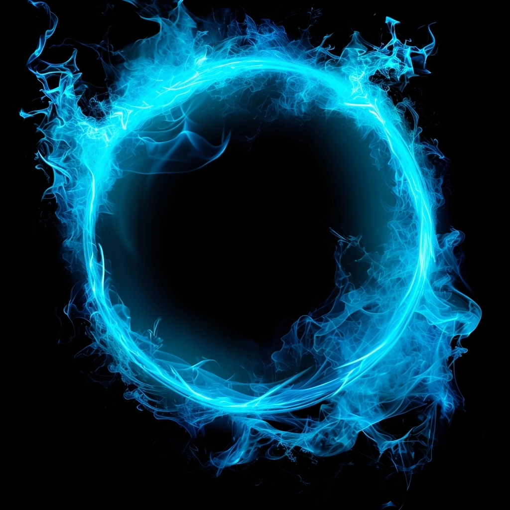 Blue Smoke Magic Glowing Portal: smoke,glow,portal,magic,twirling,frame,disc,astral,round,motion