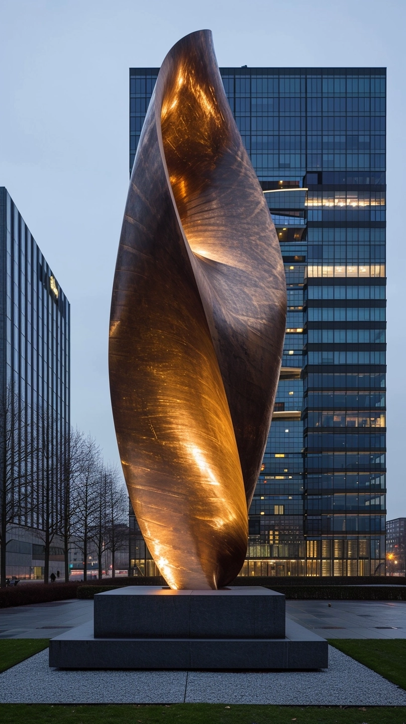 This is a 15-meter-tall abstract sculpture, inspired by the powerful vitality and soaring momentum.