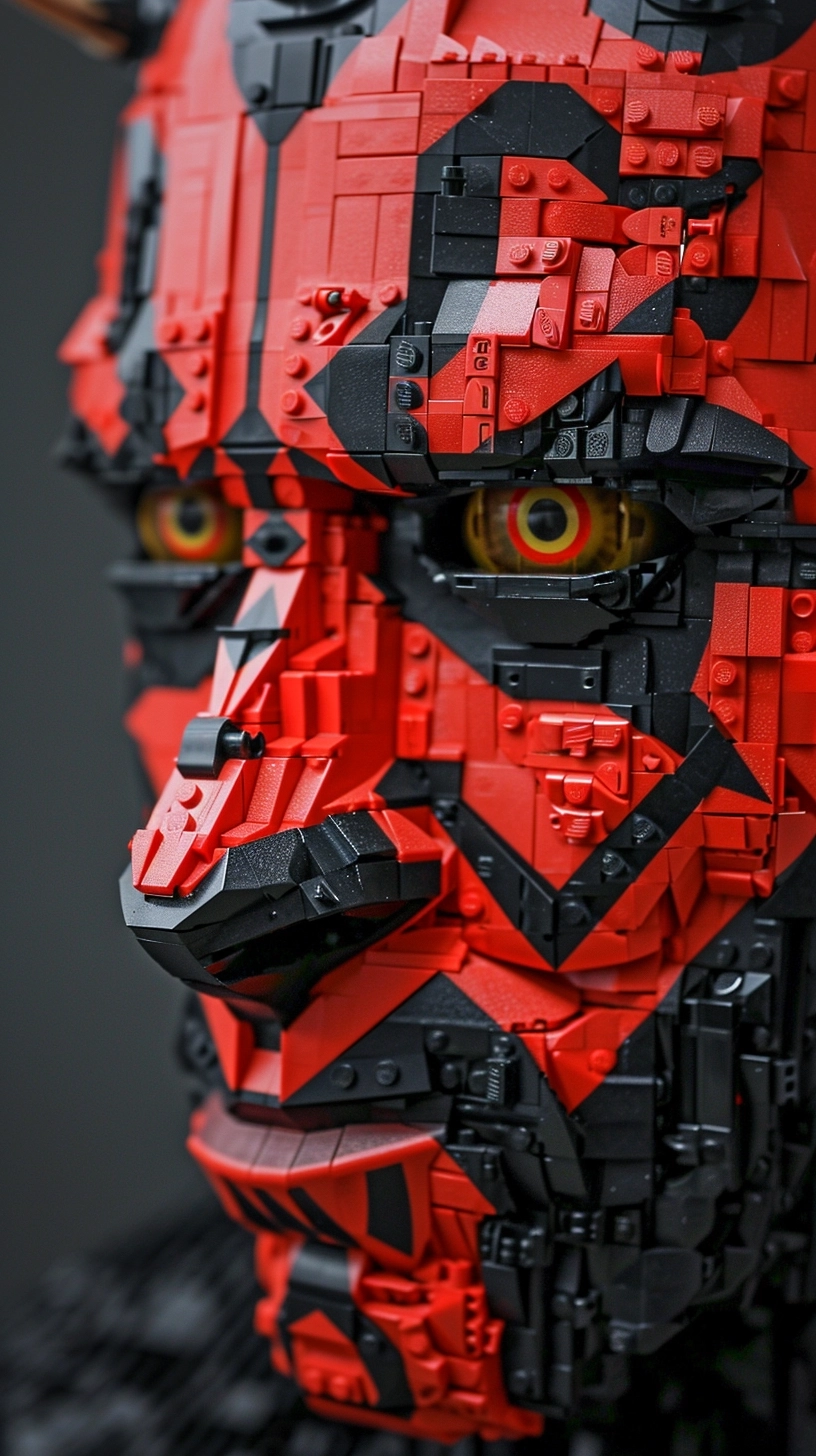 Darth maul, built in Lego