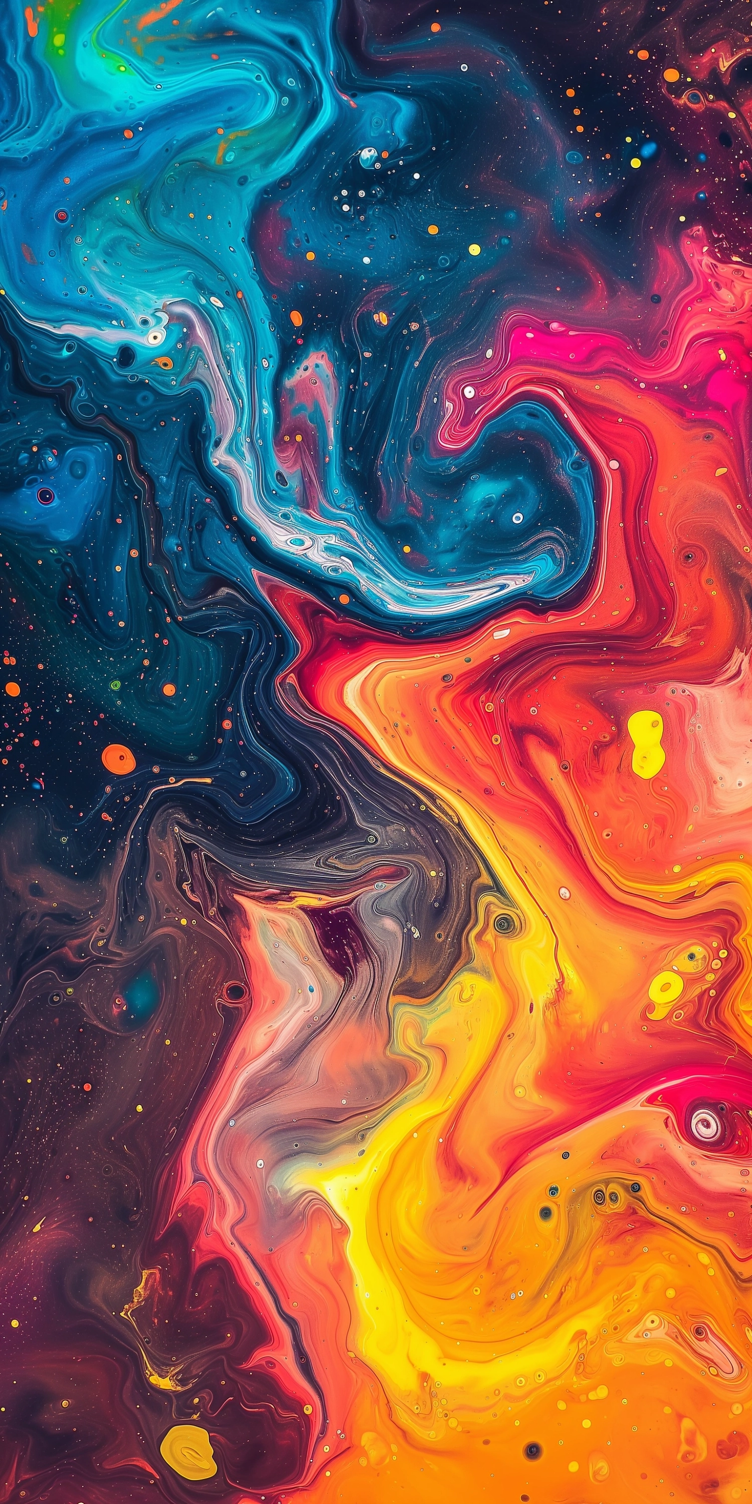 liquid background, liquid painting abstract texture, mixture of bright acrylic colors