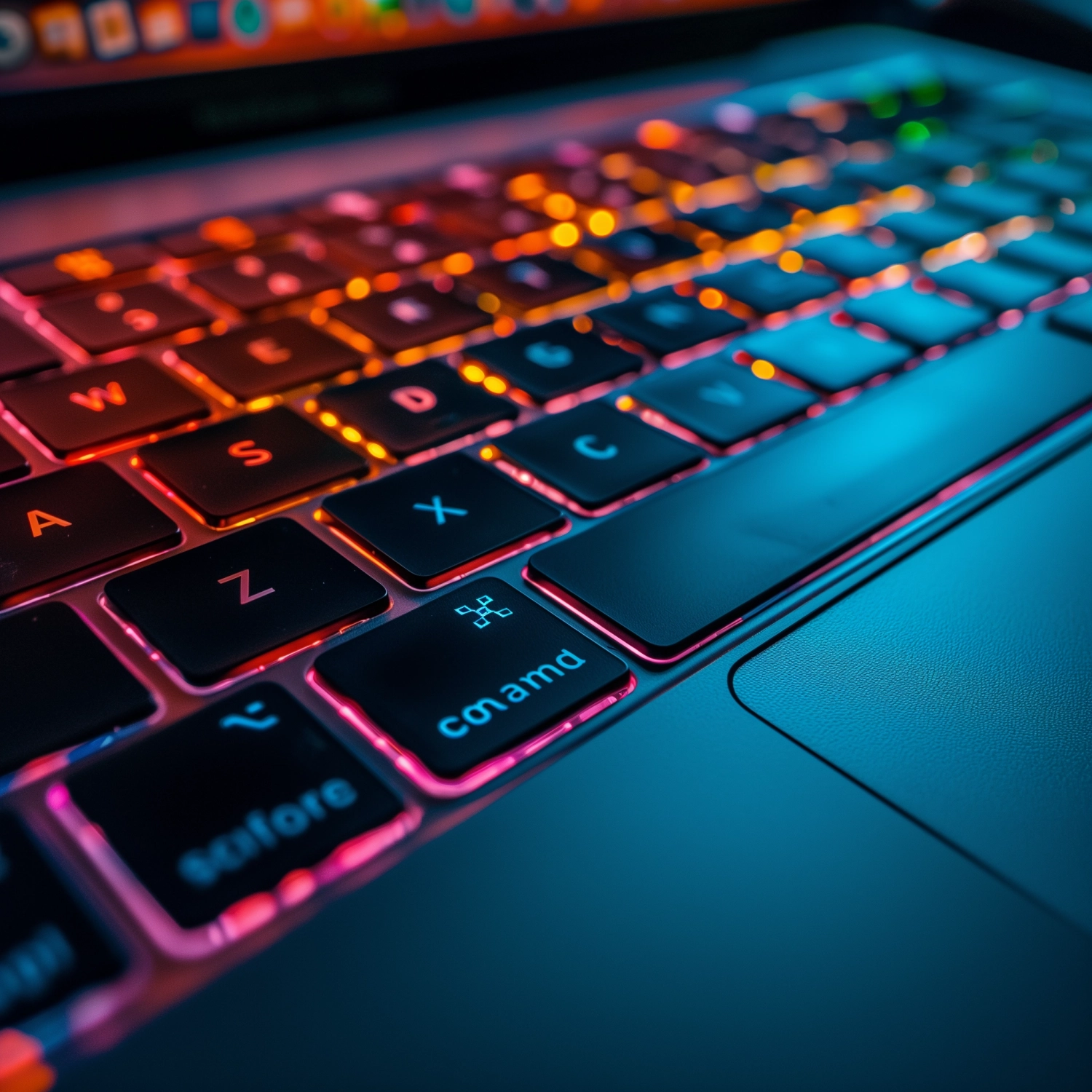 Close-up of a desktop keyboard