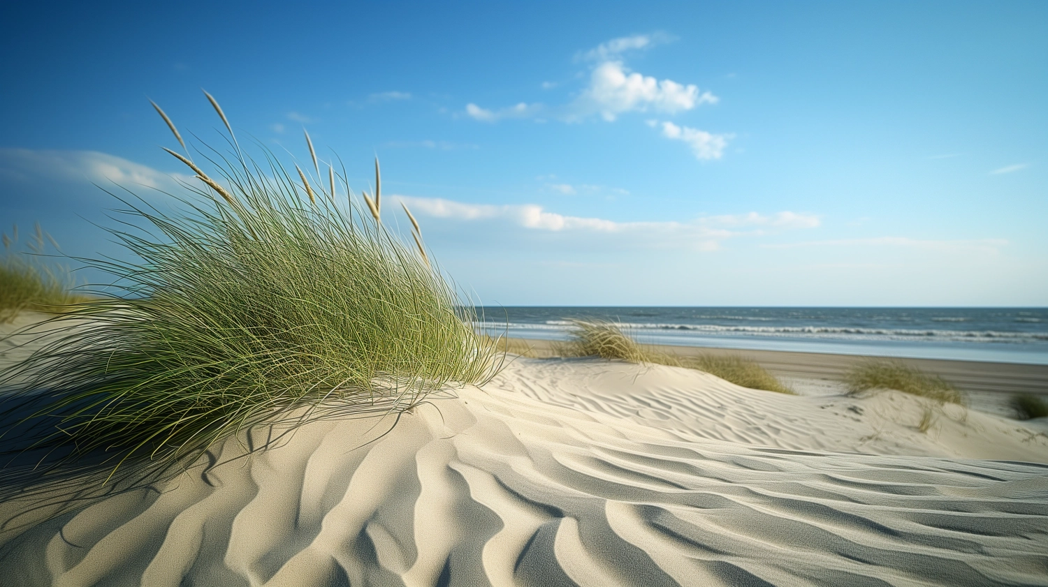waves in the sand beach, in the style of creative commons attribution, undulating lines, óscar domínguez, konica auto s3, organic forms and patterns, sand dunes in the Netherlands with emphasis on the plentiful and lush vegetation