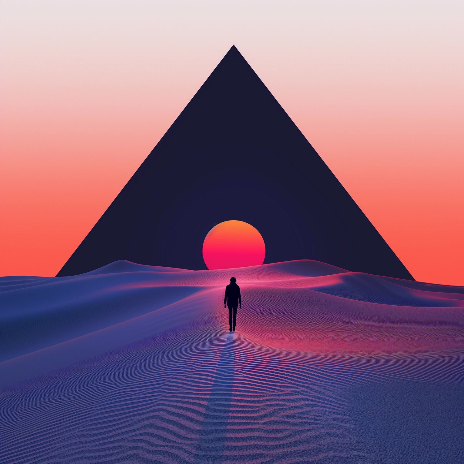 minimalism art, shapes, person, symmetry,--s 750