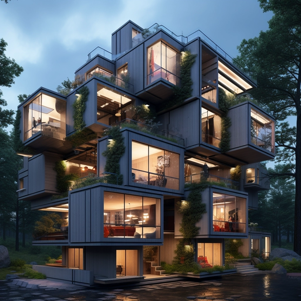 modernized method of construction and prefabricated architectural building