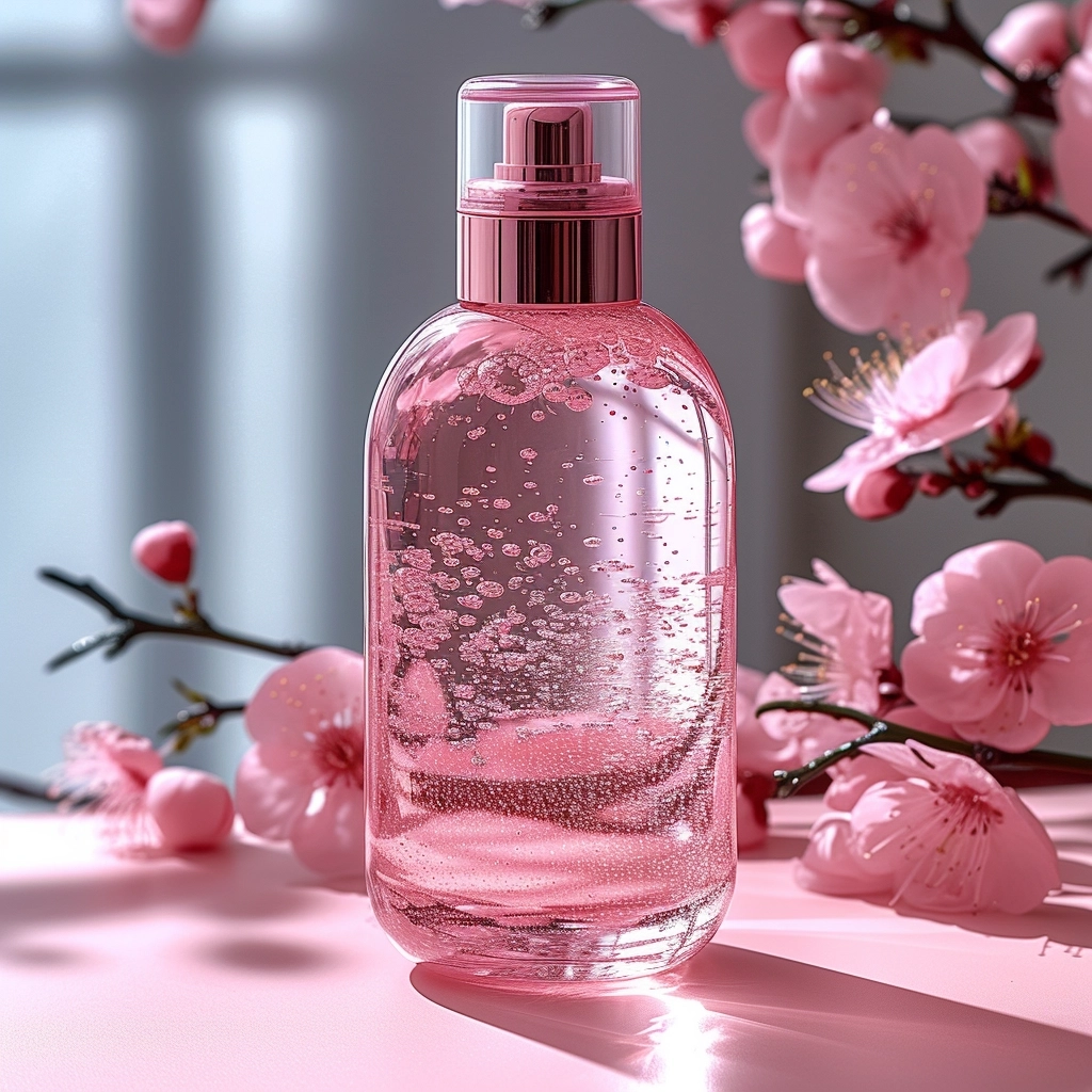 5oz true capsule shape Skin care products bottle,European and American brands, Red Dot Award Effect,light pink,hyperrealization background, photography