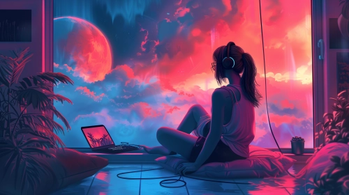 relaxing, meditation, Lofi artwork, study chill, high quality, ultra-detailed