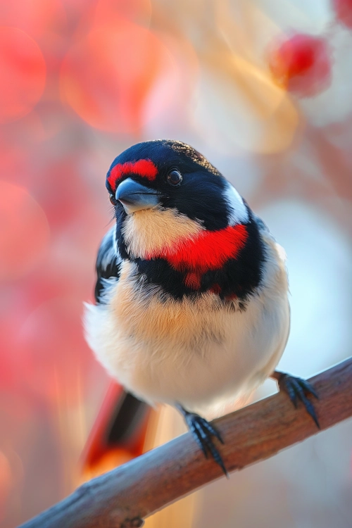 macro photography of beautiful bird . full body.bokeh . pastal.