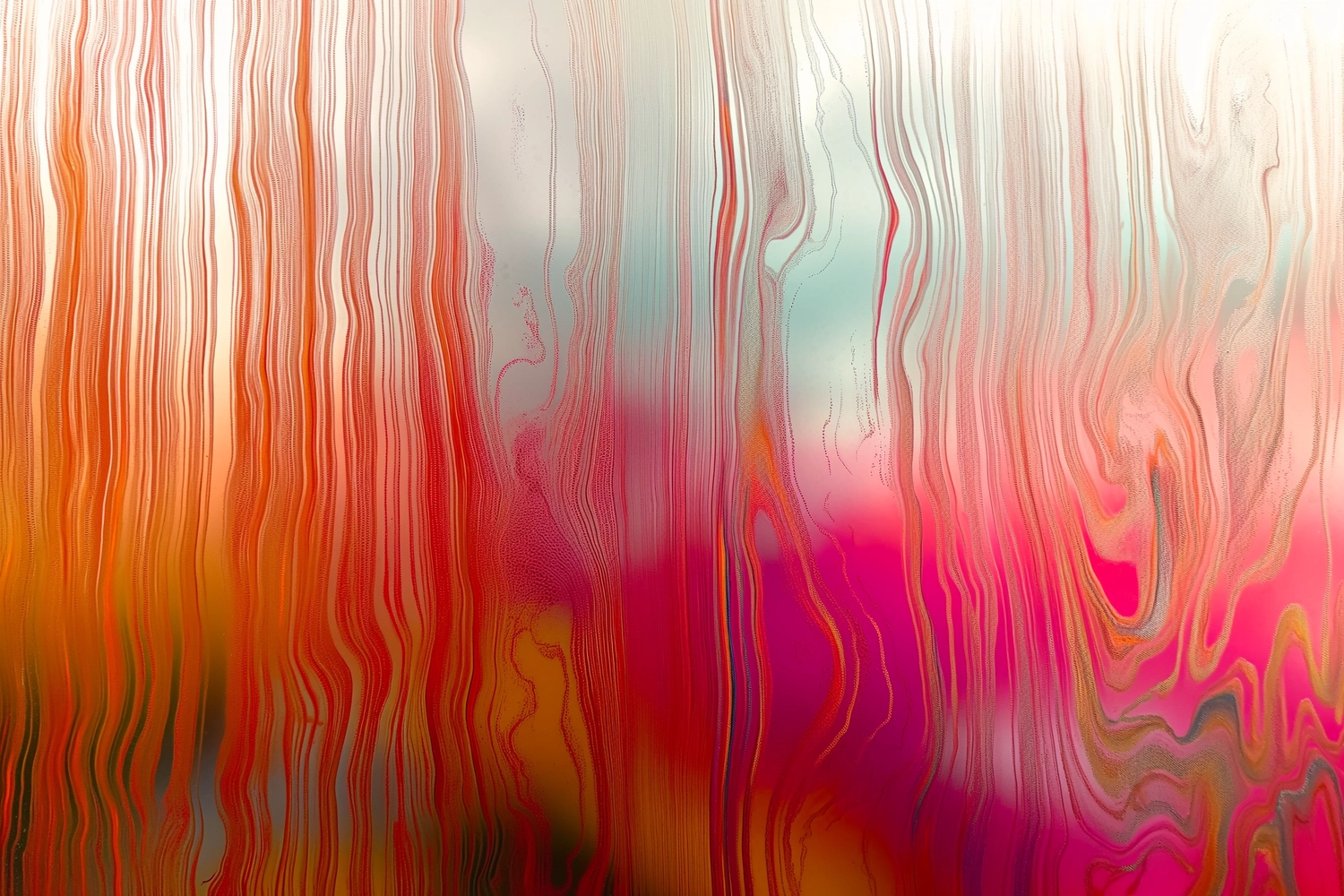 holographic, solid glitch, gradient, floating on a white background, homogeneous mixture, liquidified heat, bright colors of oranges and pinks, oil slicks