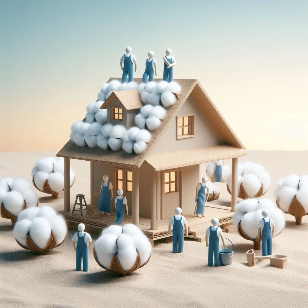 People who build a house of cotton with a roof of sand