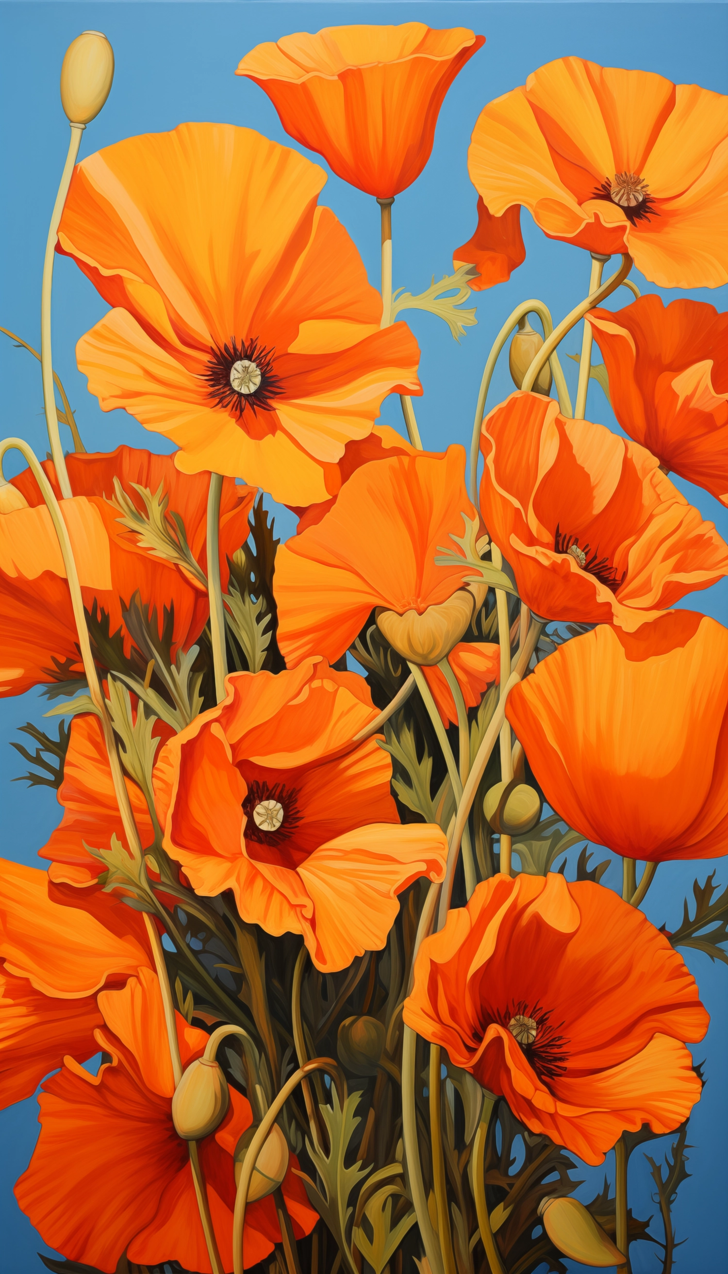 vibrant california poppies