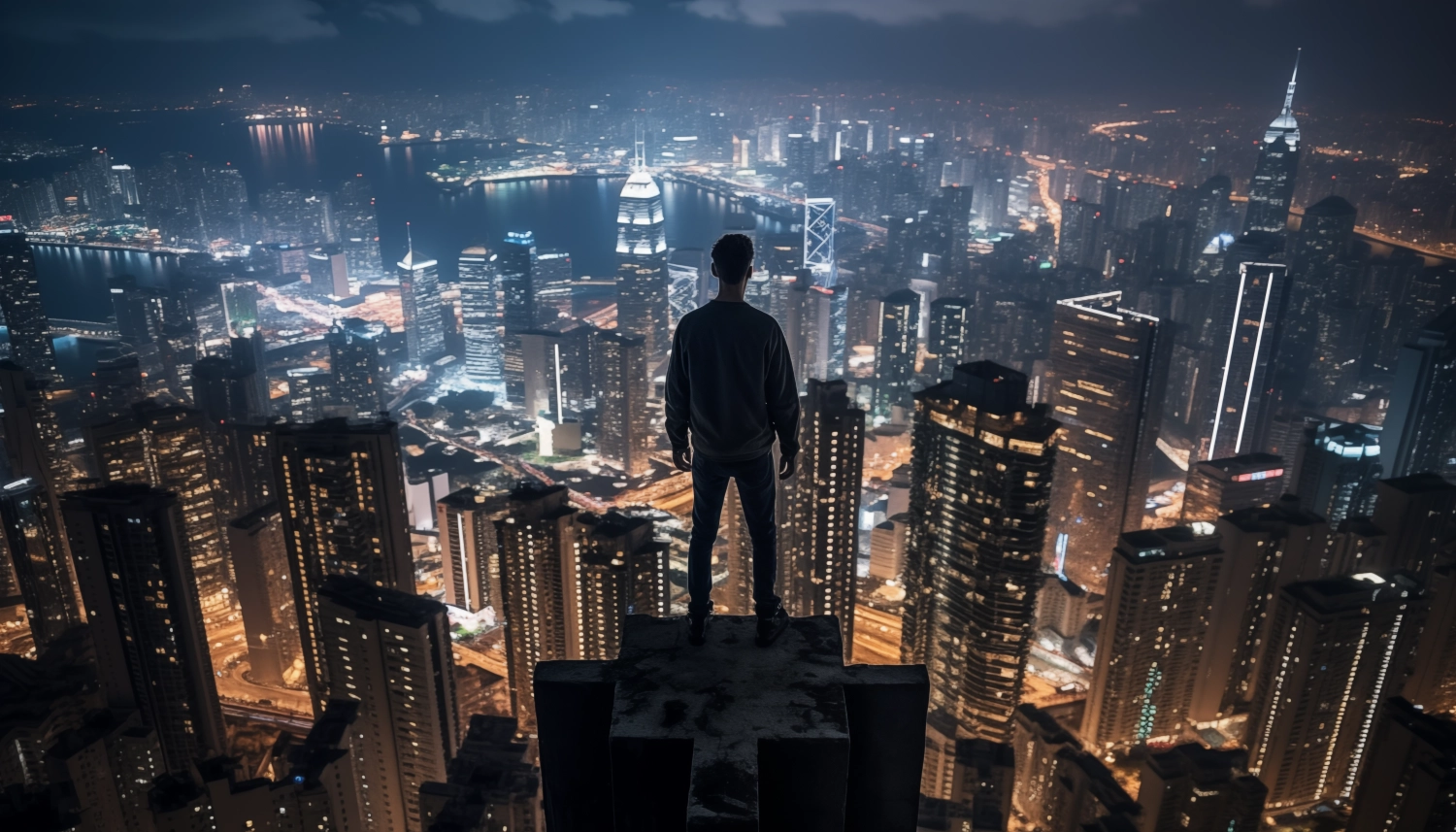 photo taken by a photographer who photographed the whole city from a tall building