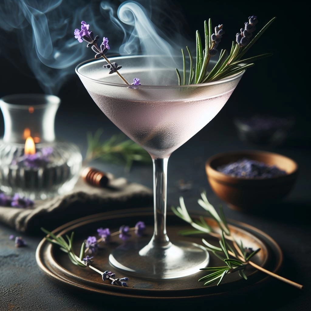 Lavender garnish cocktail idea