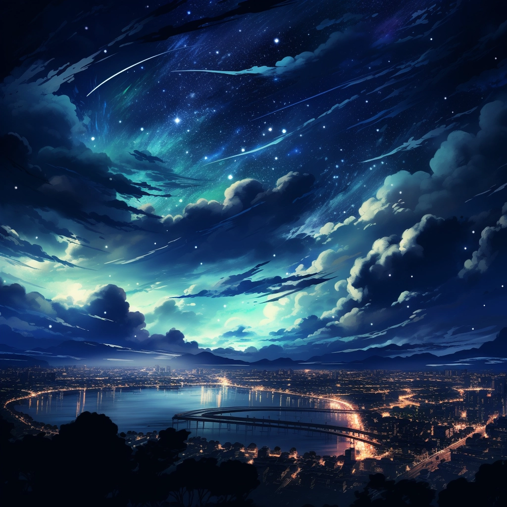 Night sky anime