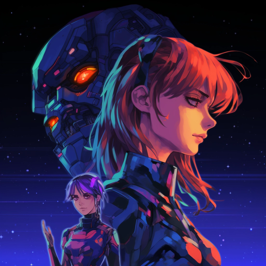 Anime in the style of neon genesis evangelion  5