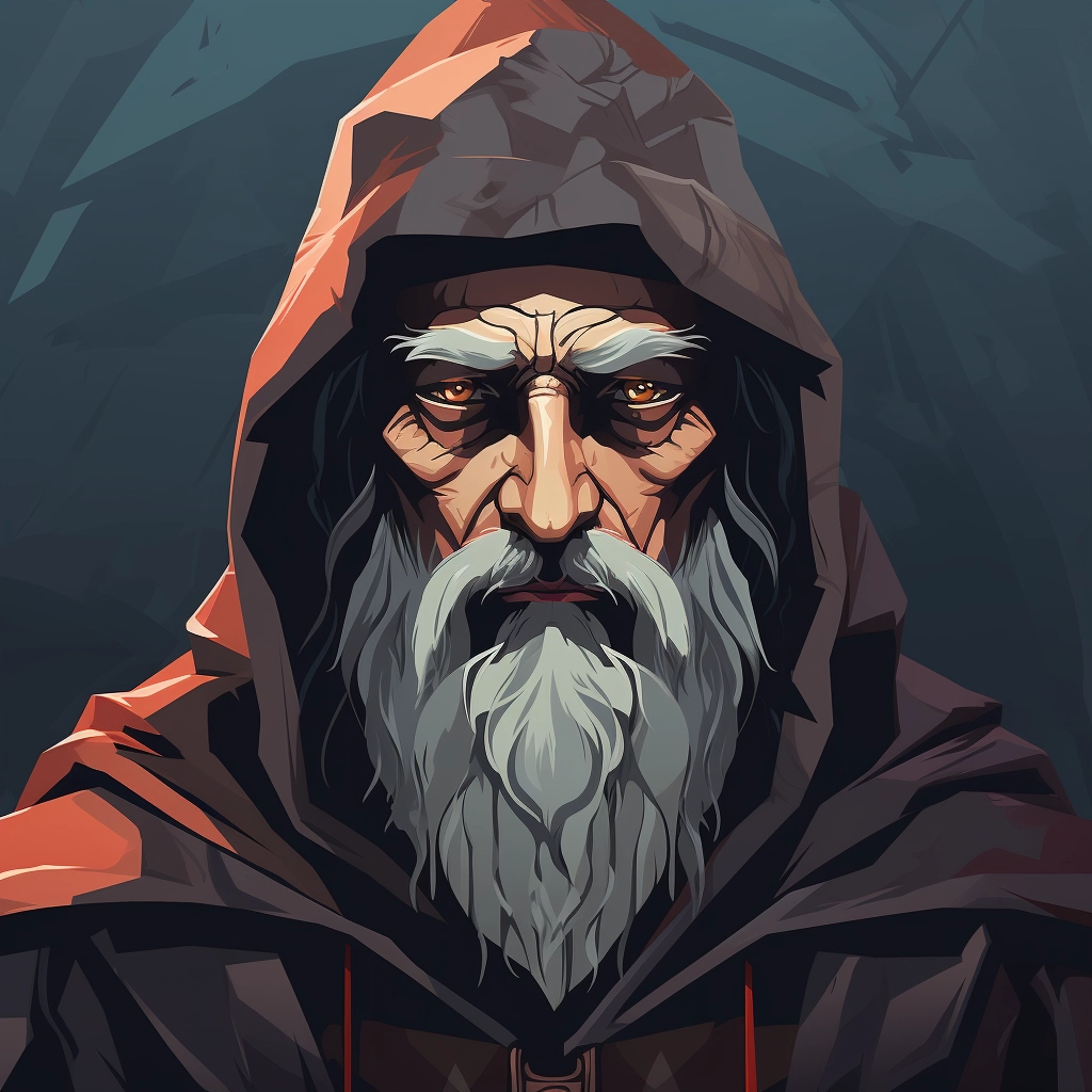 Dark medieval villager 2d vector png  
