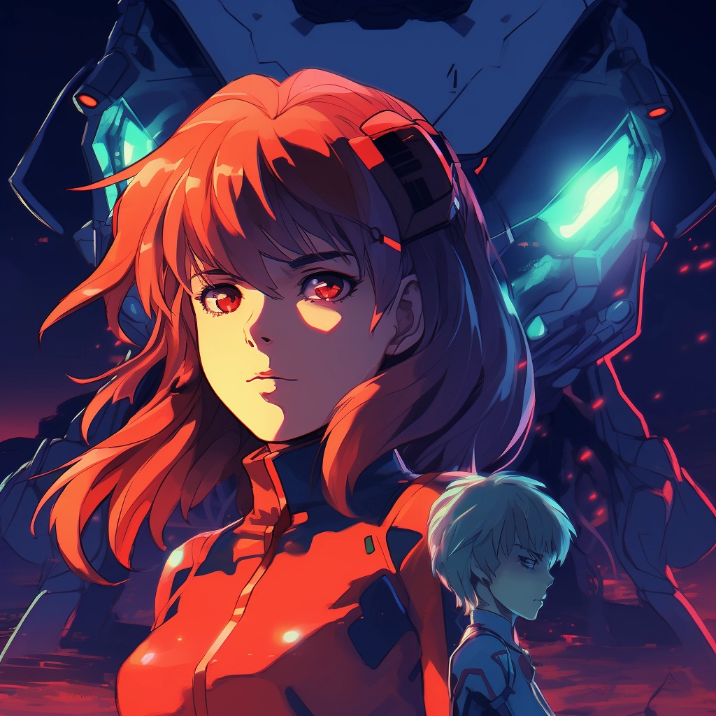 Anime in the style of neon genesis evangelion  5
