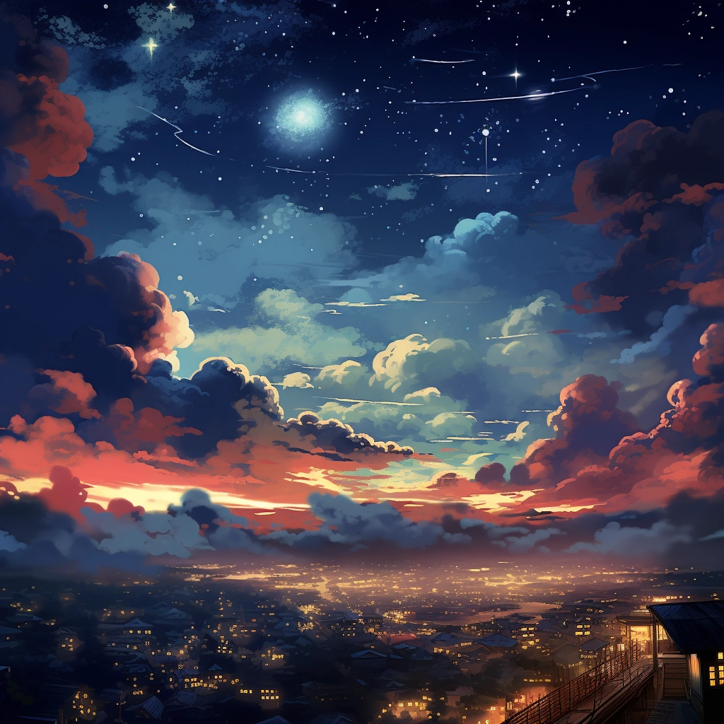 Night sky anime