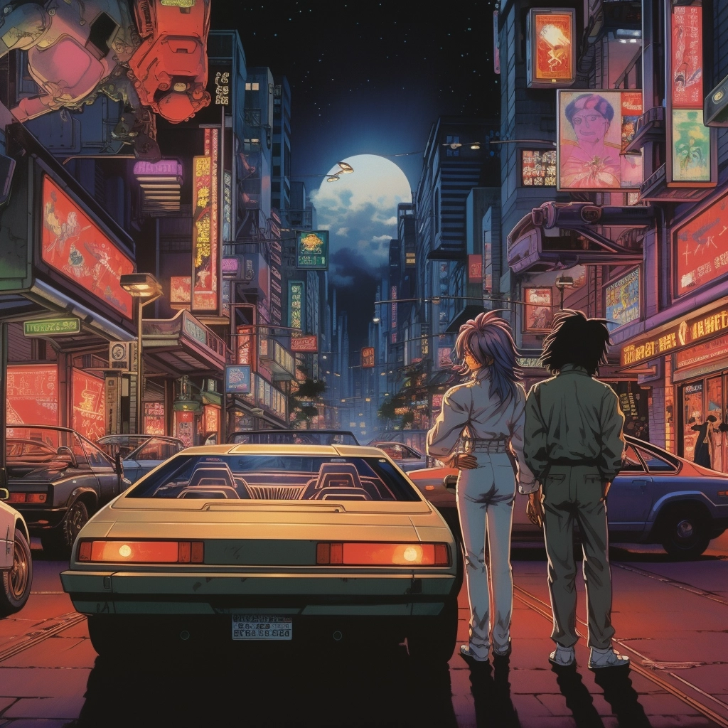 1990s retro anime setting the scene