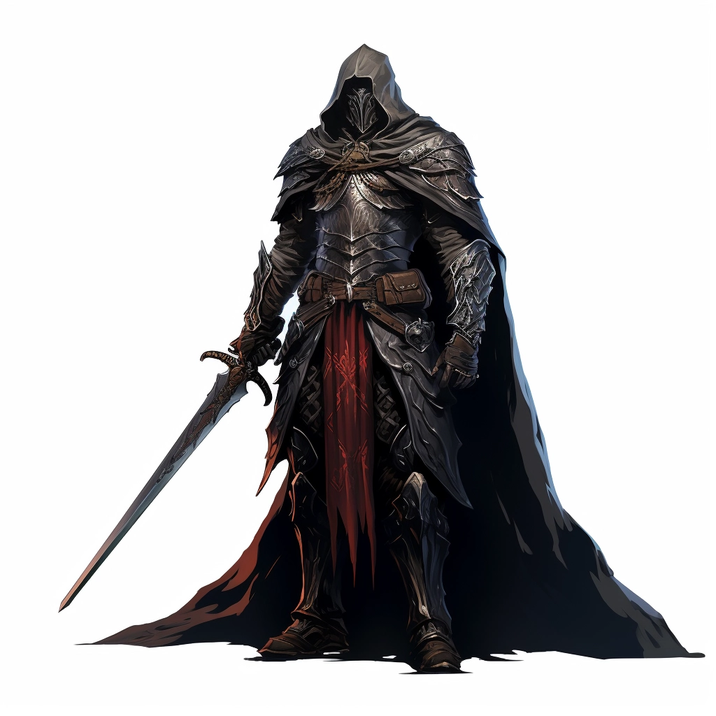 Dark medieval kingsguard 2d vector png