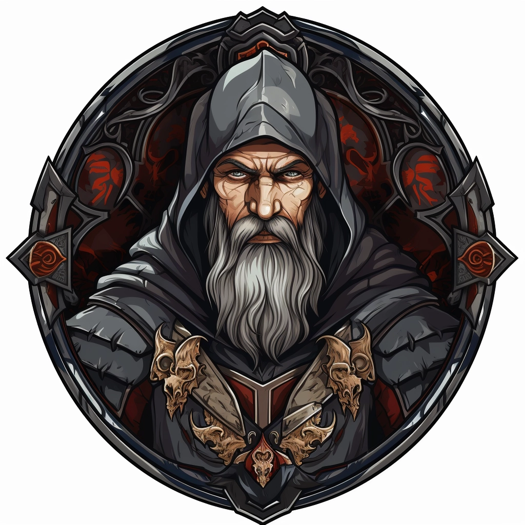 Dark medieval loyalist 2d vector png  