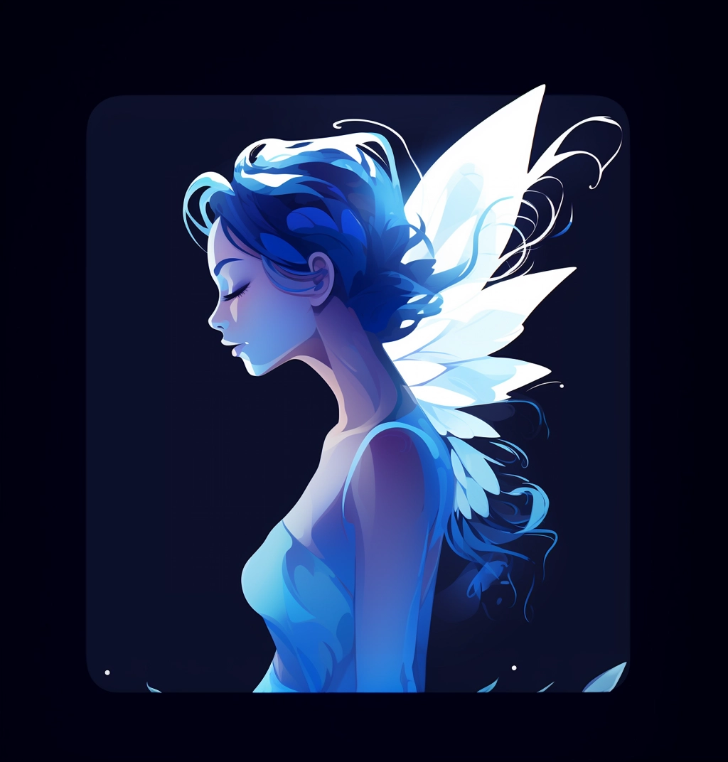 Blue air fairy by eugenisdetour in the style of cart