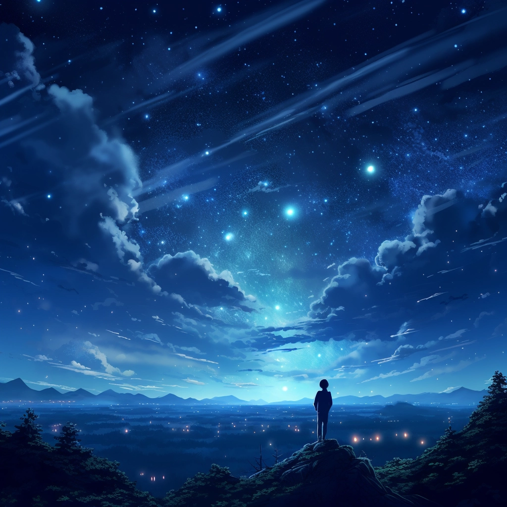 Night sky anime