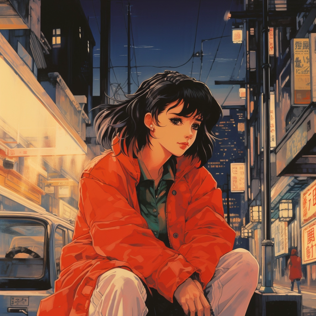 1990s retro anime setting the scene  