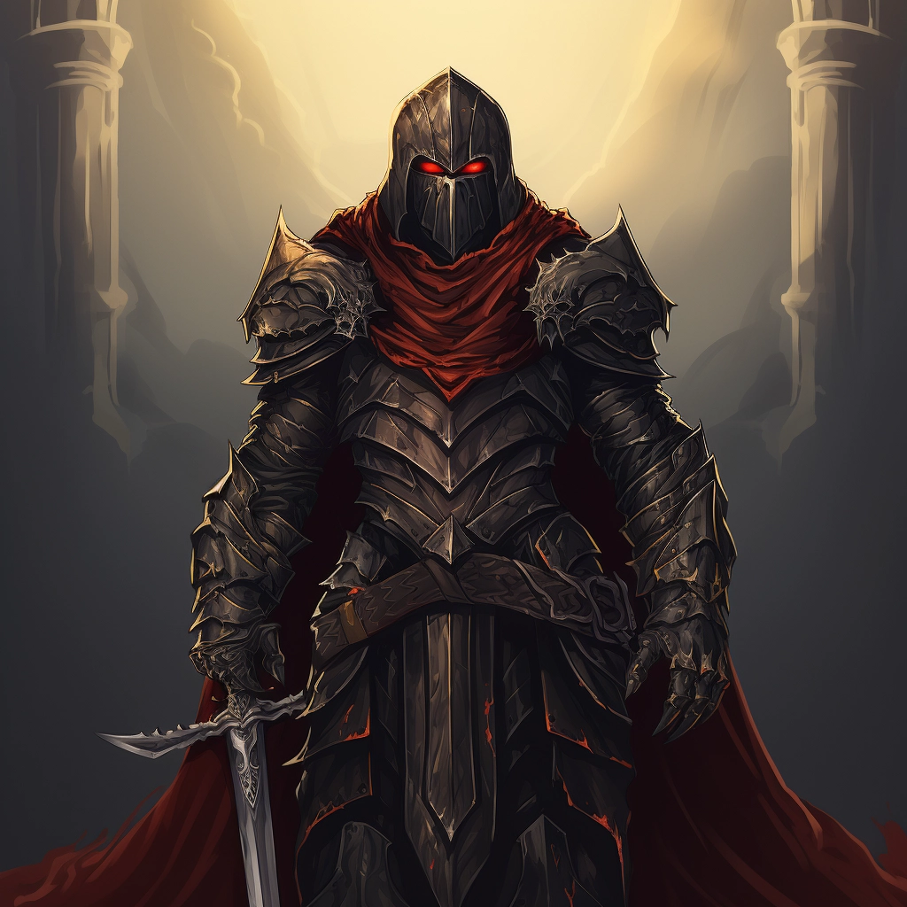 Dark medieval kingsguard 2d vector png