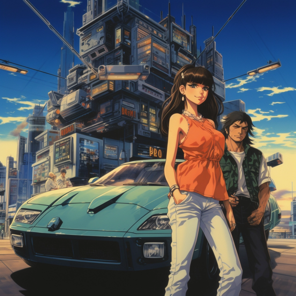 1990s retro anime setting the scene
