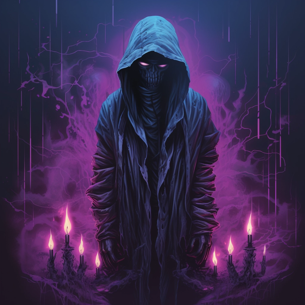 The cover artwork for the outcast in the style of pi