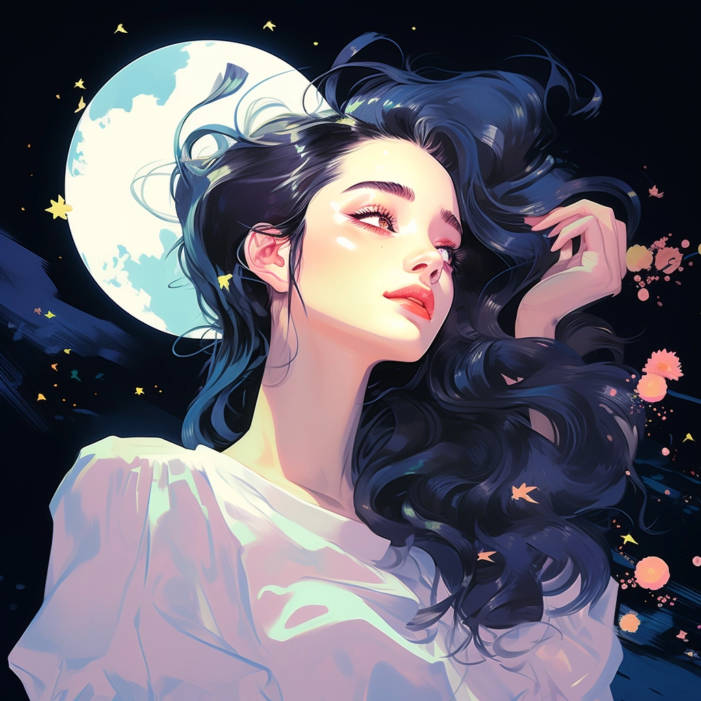 David alberts moon collection in the style of crisp