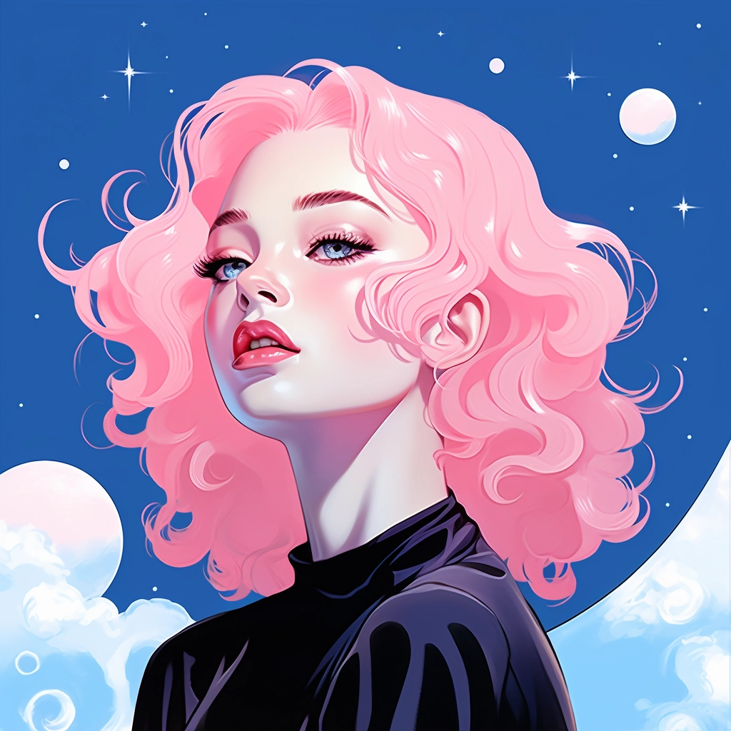 David alberts moon collection in the style of crisp