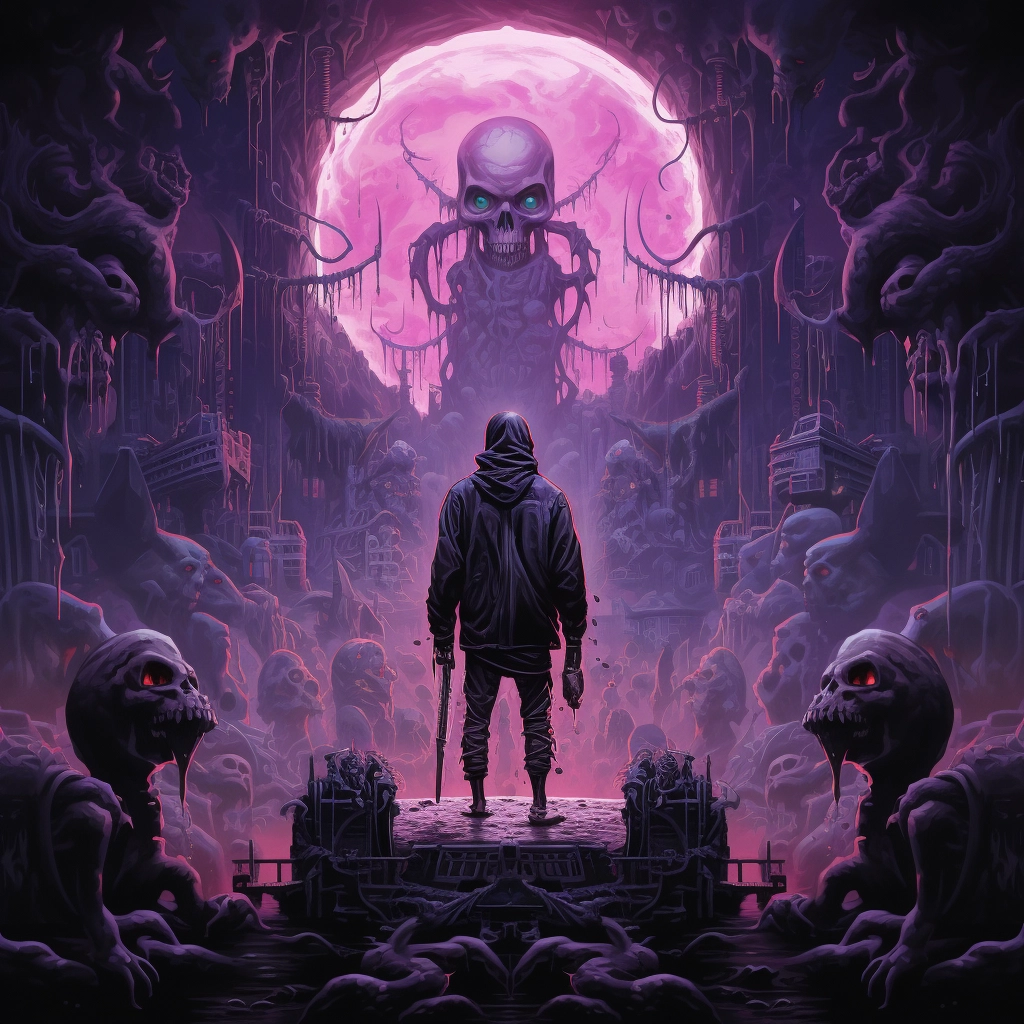 The cover artwork for the outcast in the style of pi