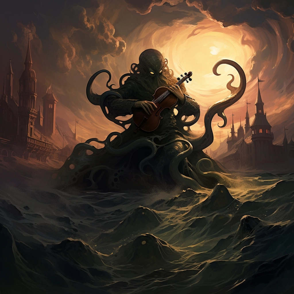Adavex kraken in the style of francesco solimena alb
