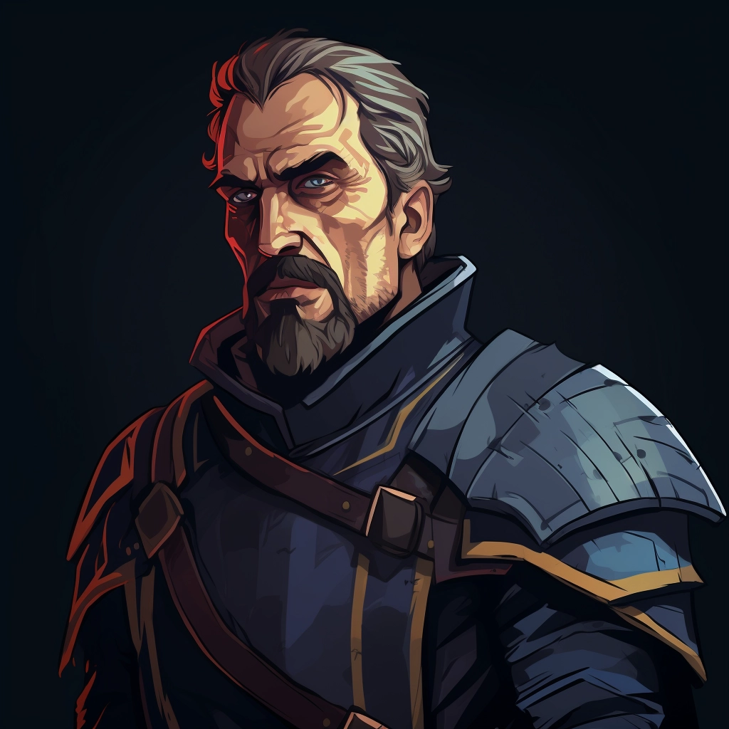 Dark medieval loyalist 2d vector png  