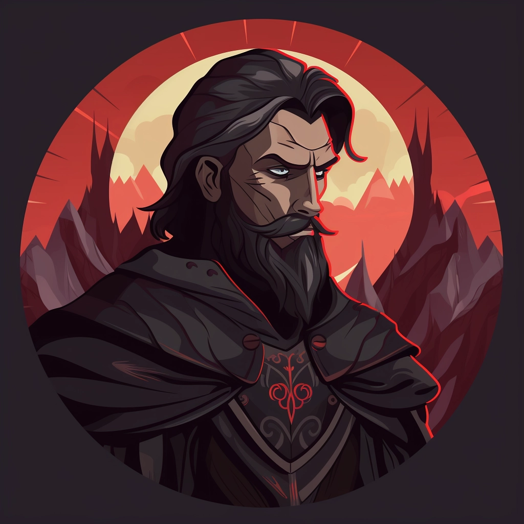 Dark medieval loyalist 2d vector png  