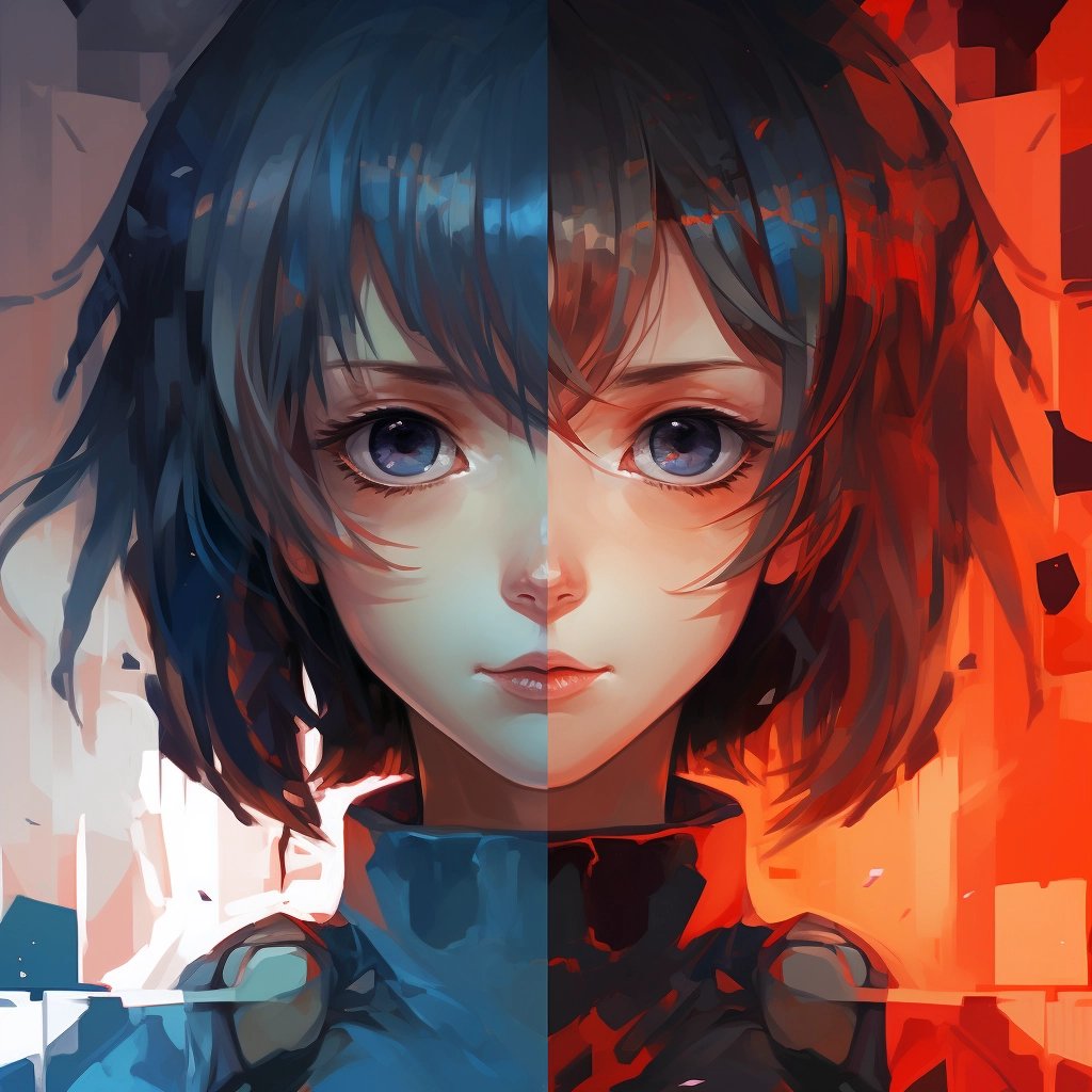 Anime symmetry  