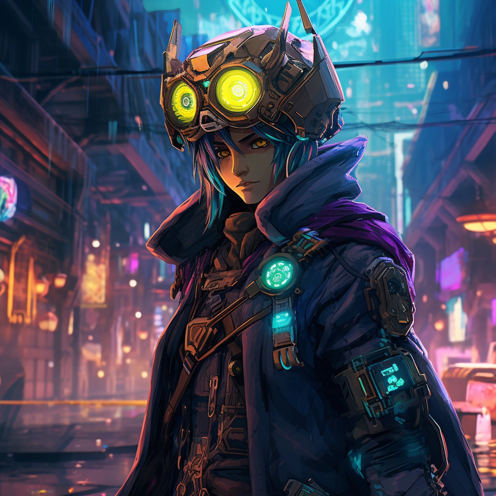 Navi from ocarina of time cyberpunk style  