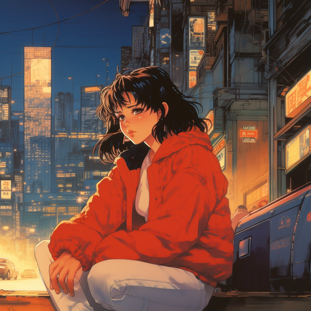 1990s retro anime setting the scene