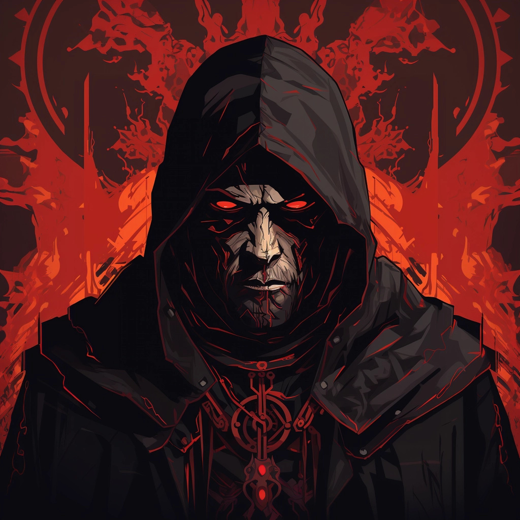 Dark medieval inquisitor 2d vector png  